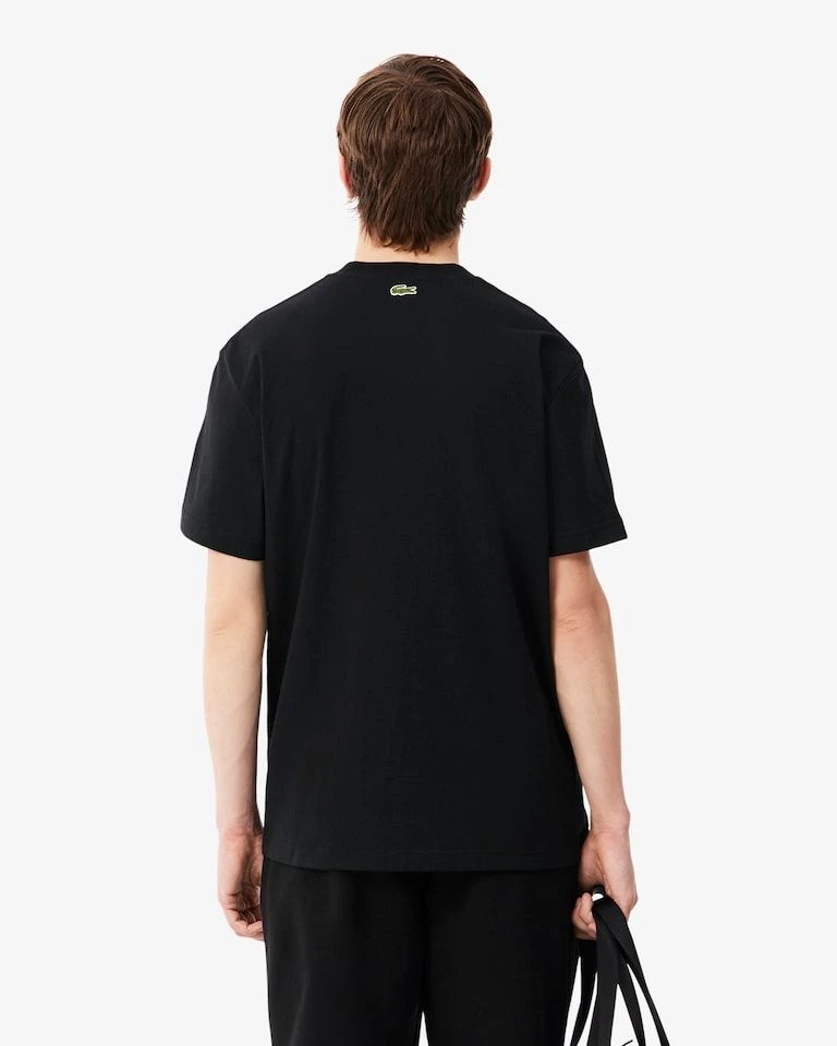 Camiseta Lacoste estampa preta frente  - 2
