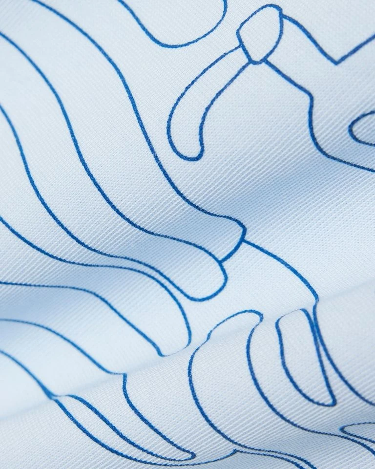Camiseta Lacoste Croco estampa azul bebê  - 3