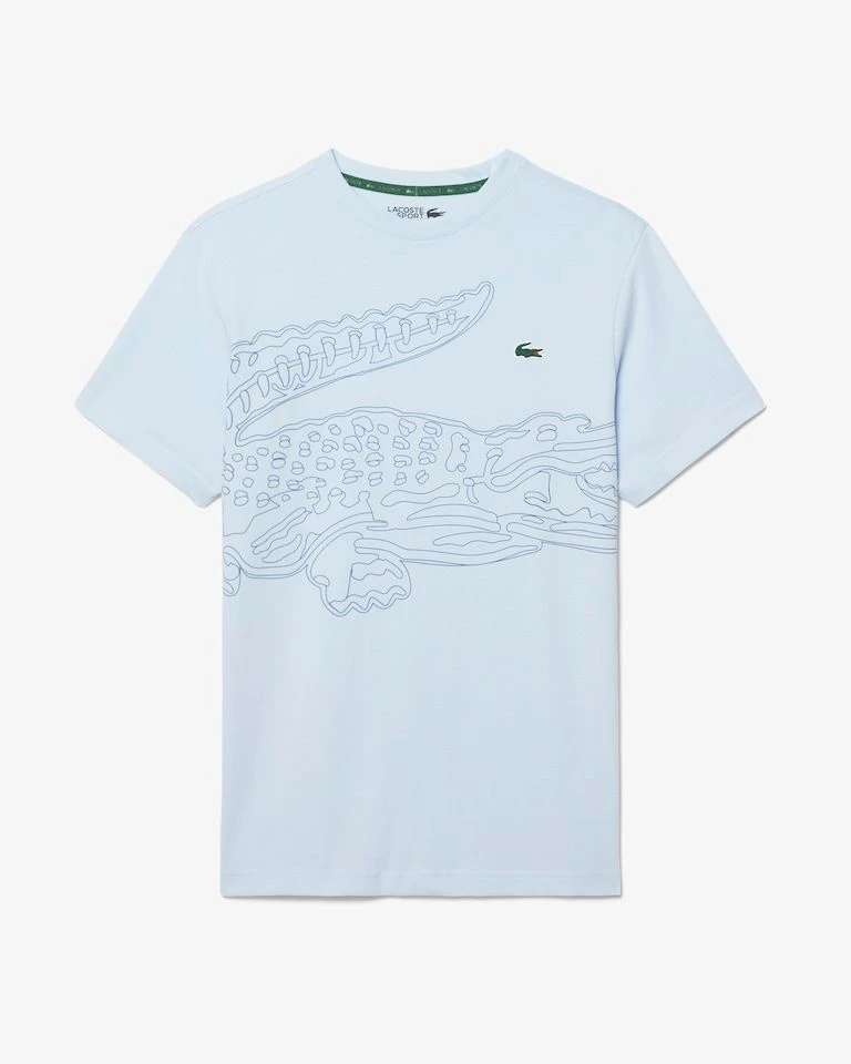 Camiseta Lacoste Croco estampa azul bebê  - 1