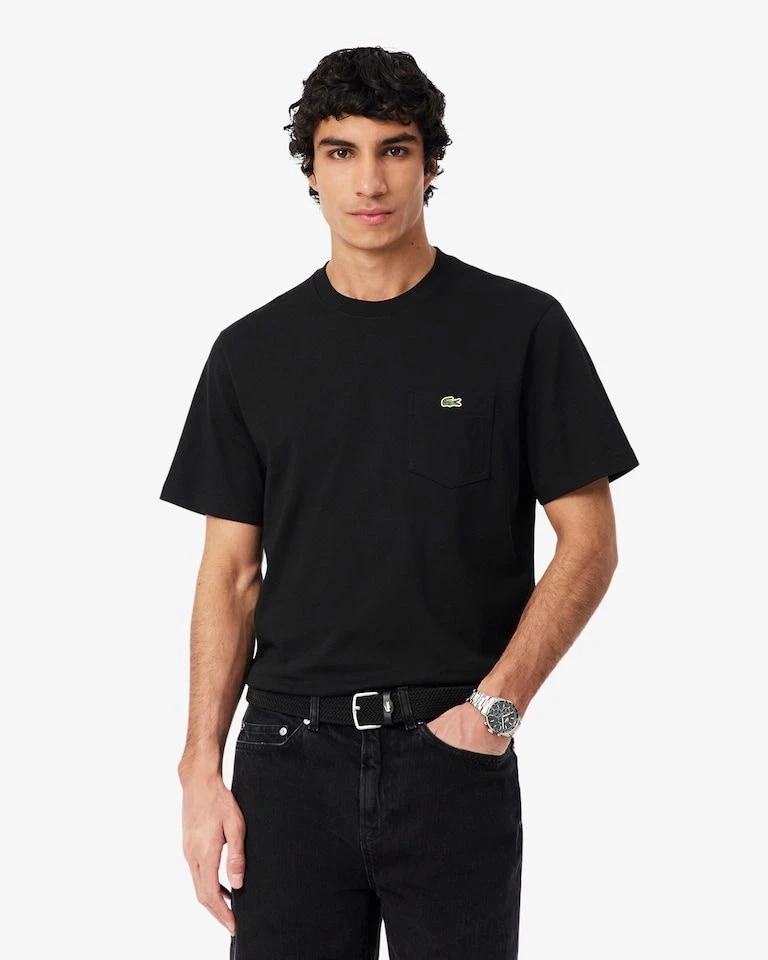 Camiseta de Algodão com Bolso - 1