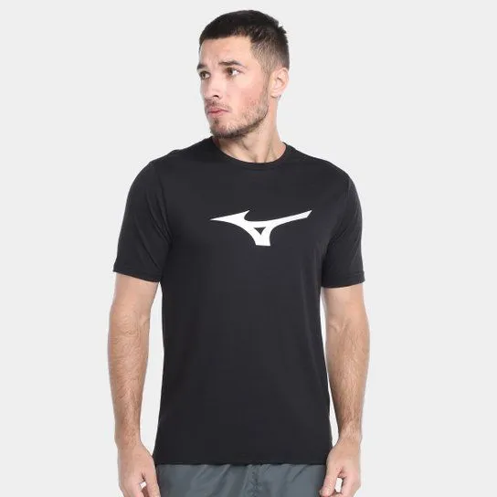 Camiseta Mizuno Basic Big Masculina - Preto+Branco
