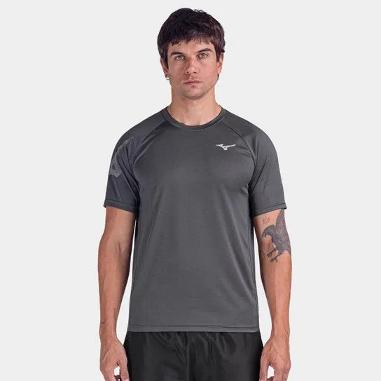 Camiseta Mizuno Run Easy 6 Masculina - Grafite