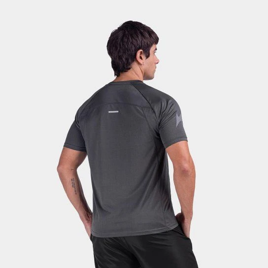 Camiseta Mizuno Run Easy 6 Masculina - Grafite - 2