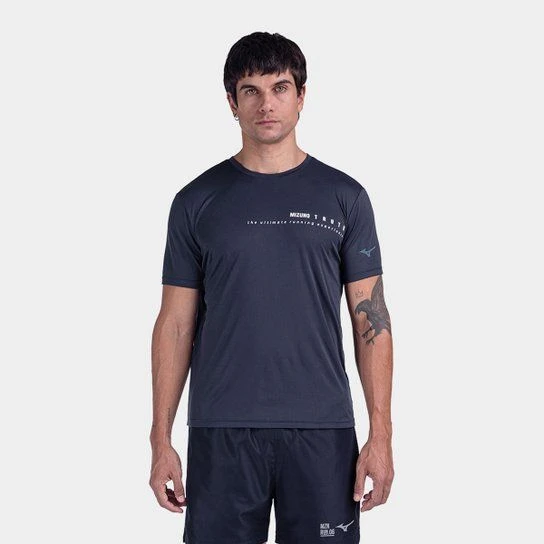 Camiseta Mizuno Focus Stamp Masculina - Azul - 1