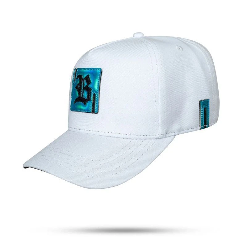 Boné snapback Branco gallant holográfico azul  - 2