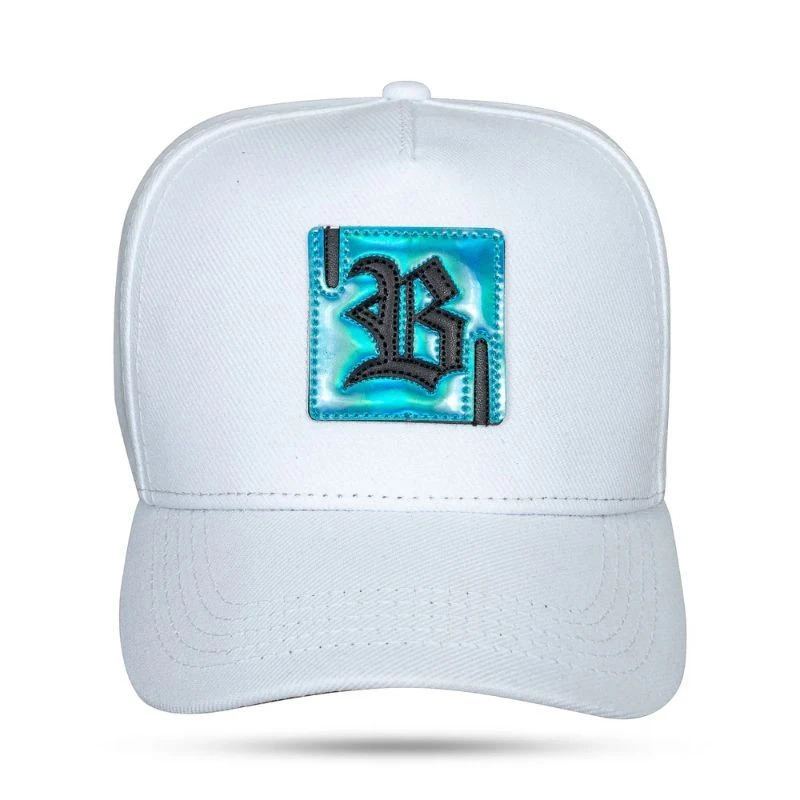 Boné snapback Branco gallant holográfico azul  - 1