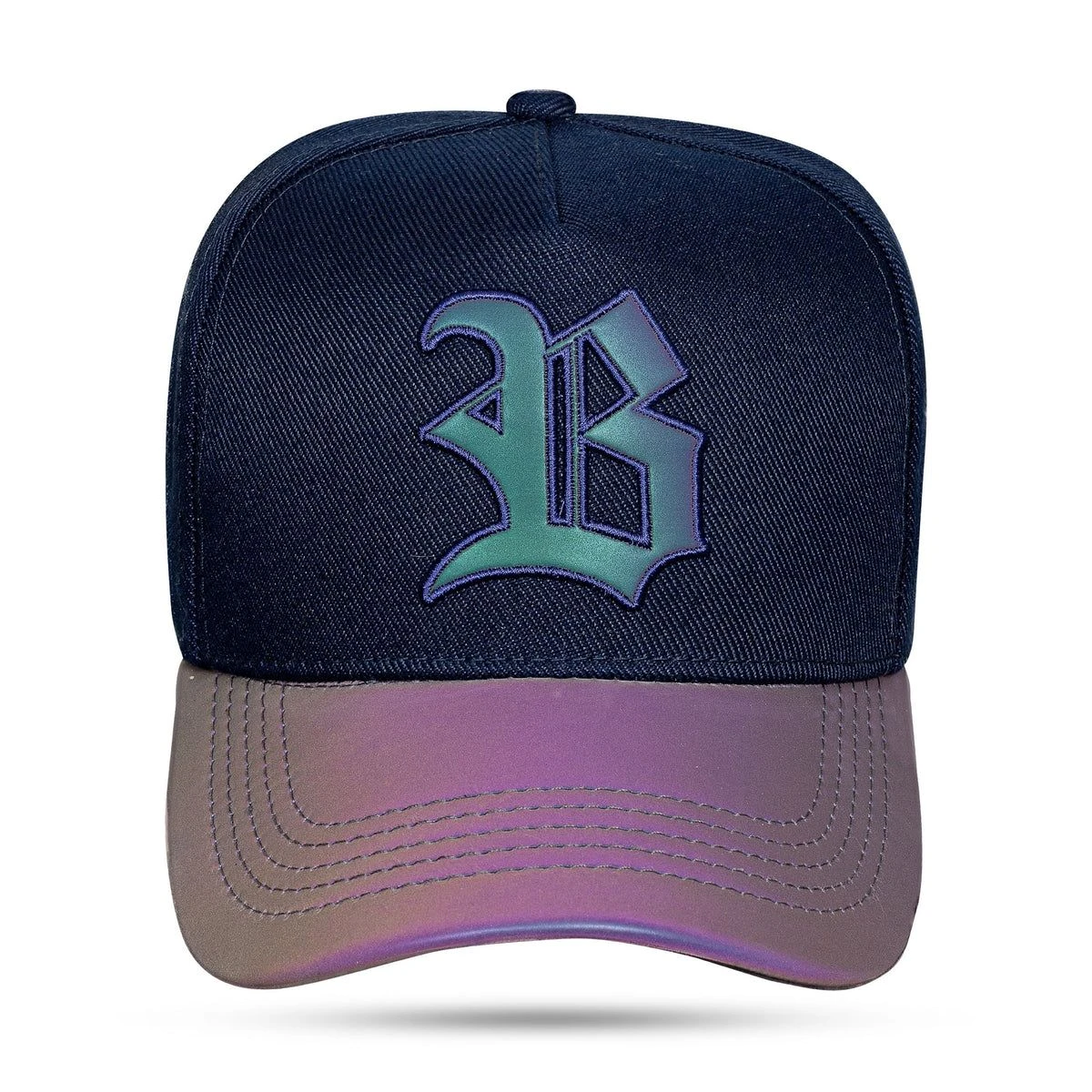 Boné snapback Azul marinho refletivo camaleão  - 1