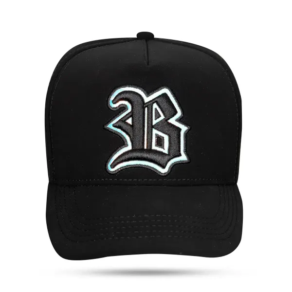 Boné snapback Nobuck holographic prata 