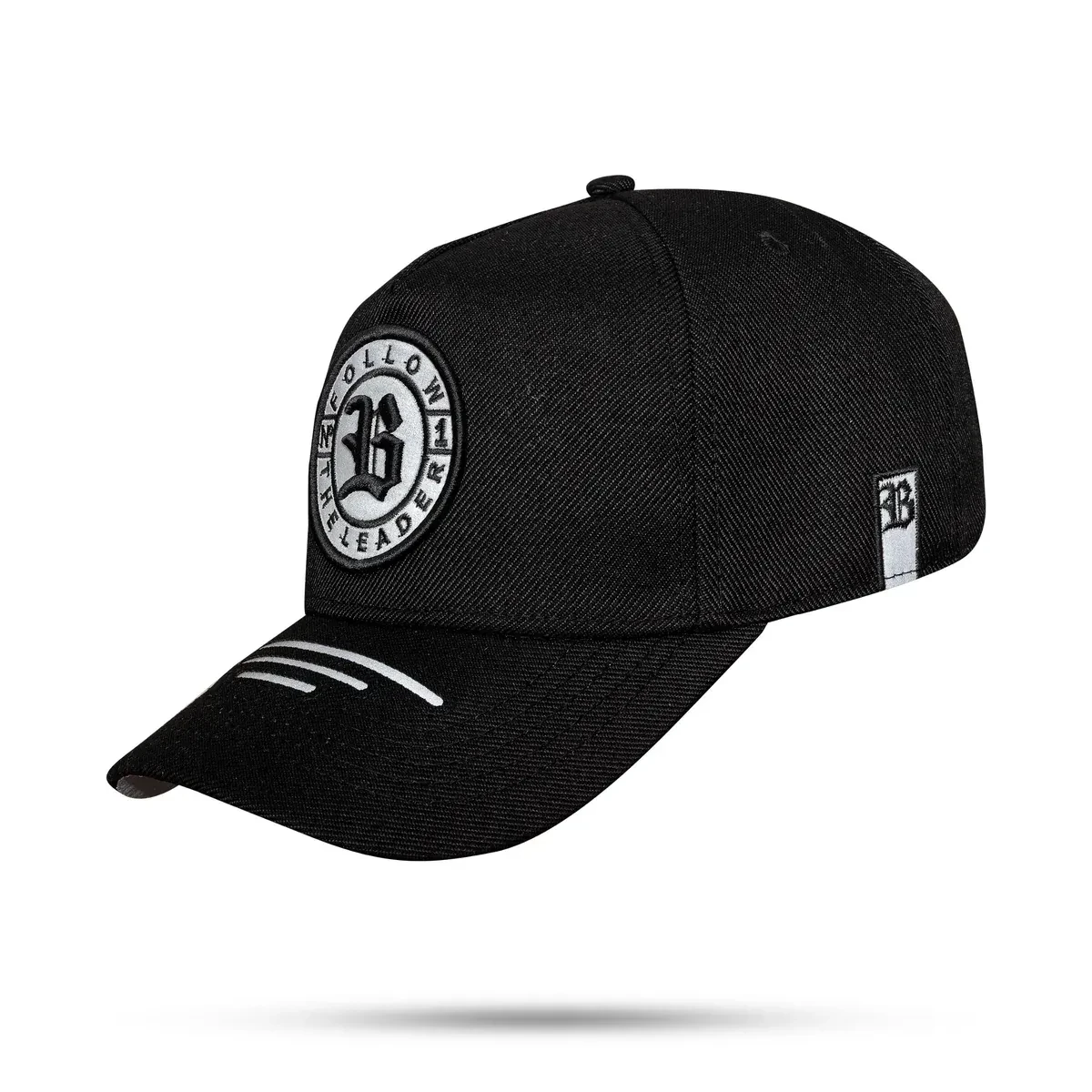 Boné snapback Laser cut follow black  - 2
