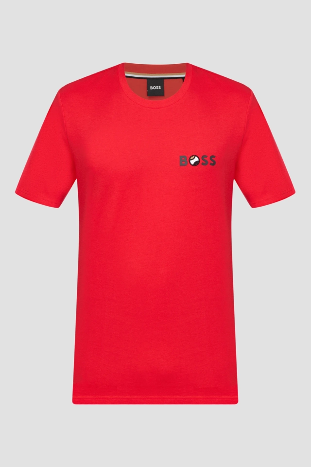 Camiseta Boss vermelha detalhe logo  - 3