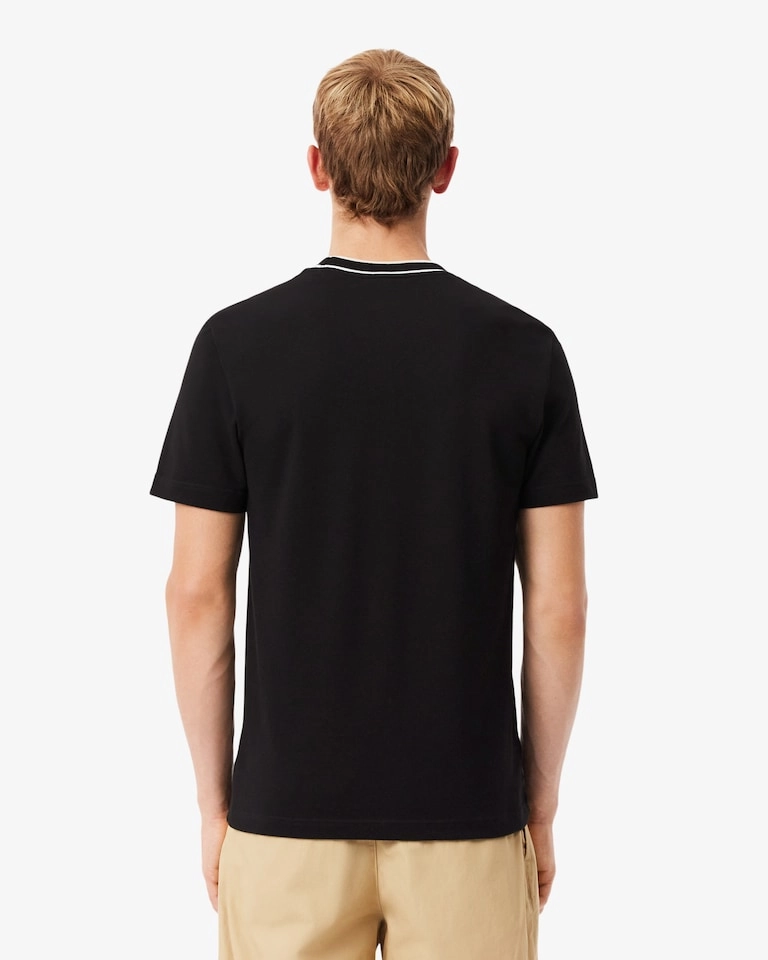 Camiseta detalhe gola preta  - 3