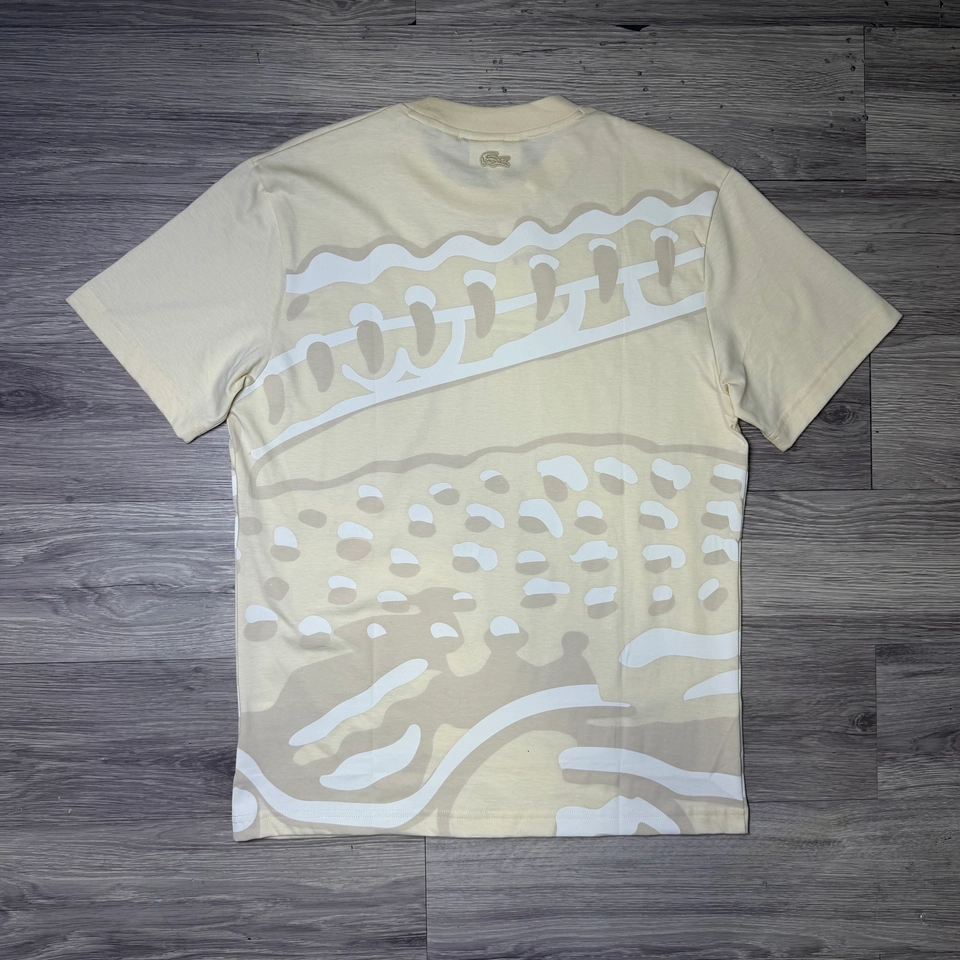 Camiseta Lacoste creme Big croc - 2