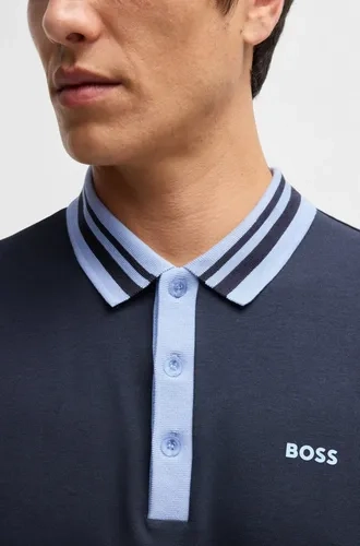 Polo Boss detalhe azul marinho  - 2