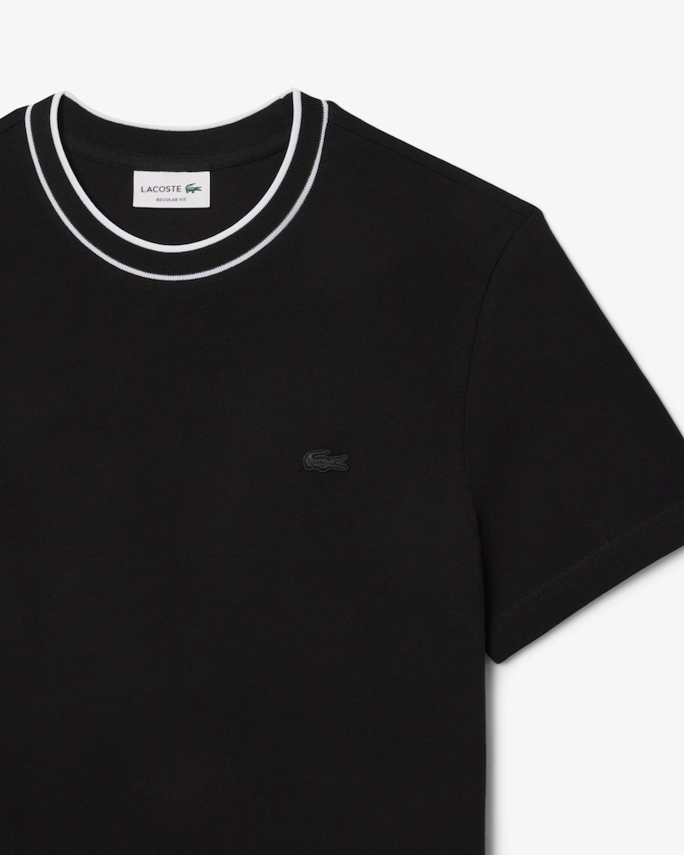 Camiseta detalhe gola preta  - 2