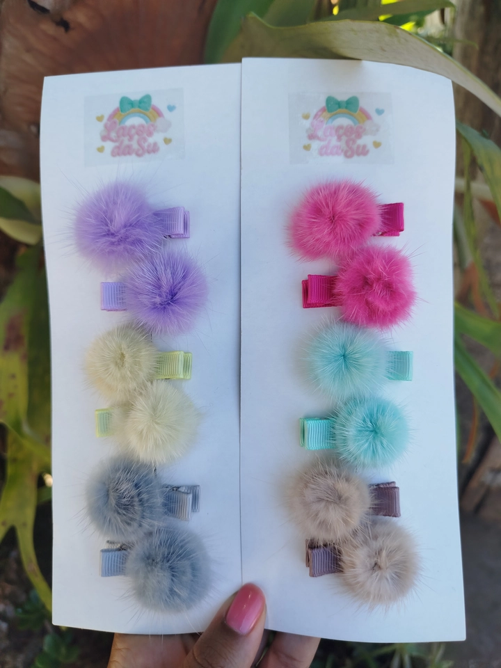 Kit 3 pares de pompom