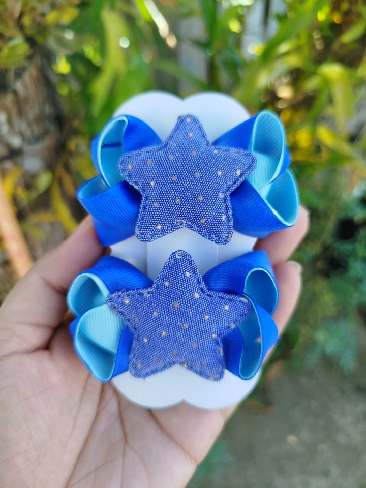 Parzinho boutique com estrela Jeans - 2