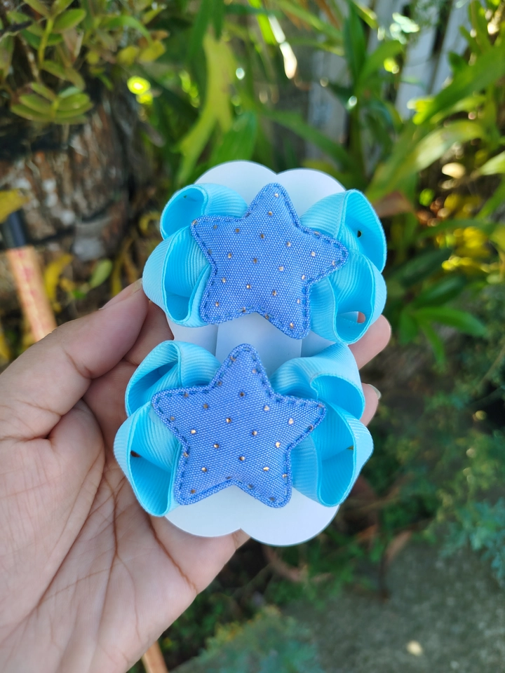 Parzinho boutique com estrela Jeans - 1