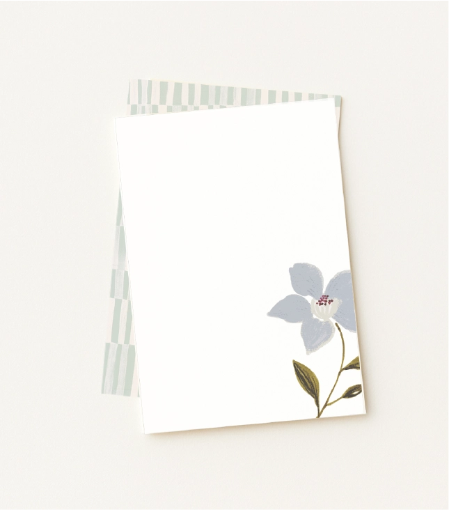 Kit Papel de Carta Florescer Azul