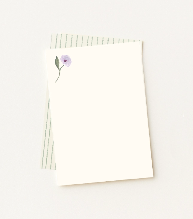 Kit Papel de Carta Aurora Lilás