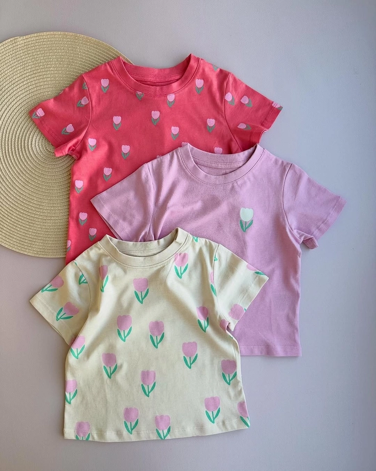 Kit 3 Blusas Cropped Rosas - 1
