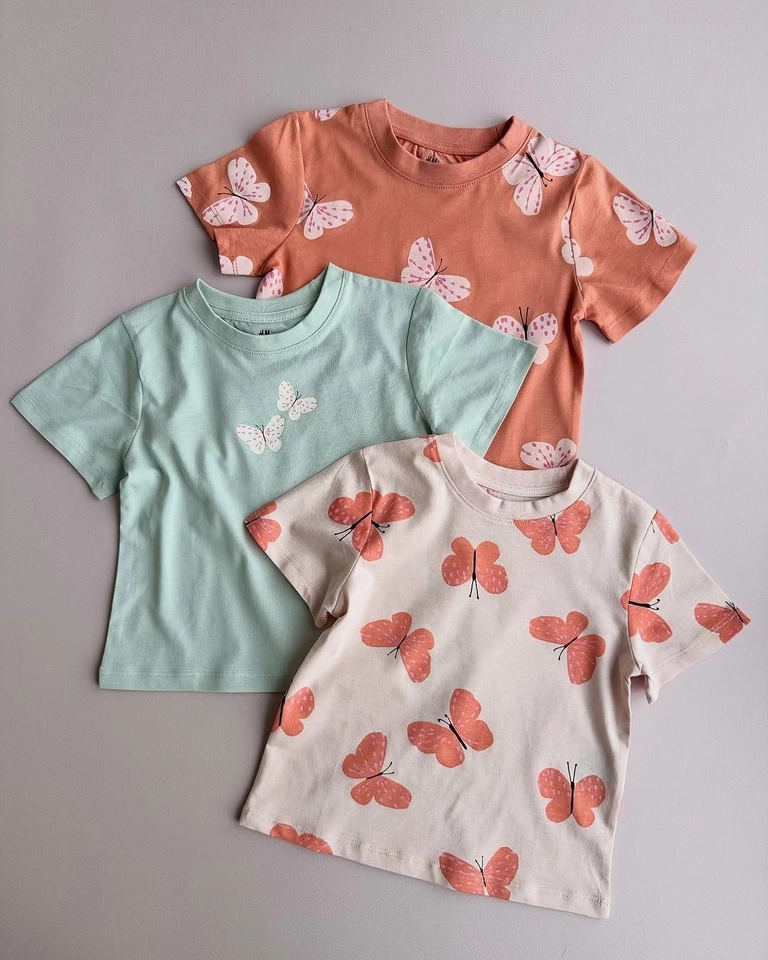 Kit 3 Blusas Cropped Borboletas - 1