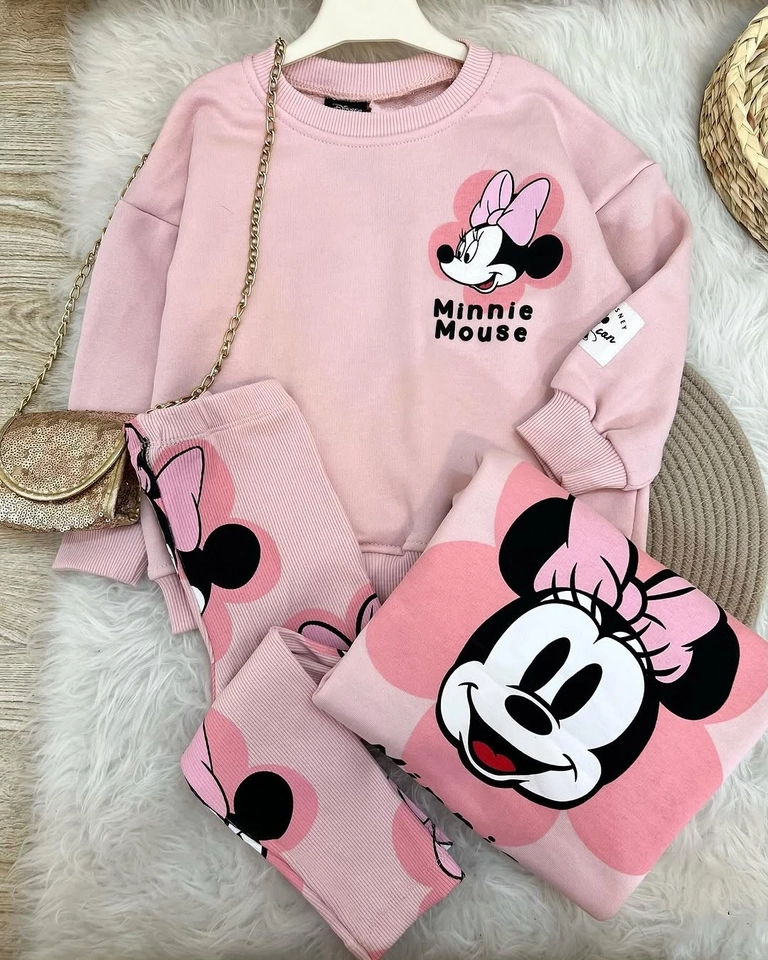 Conjunto Moletom Minnie Rosa - 1