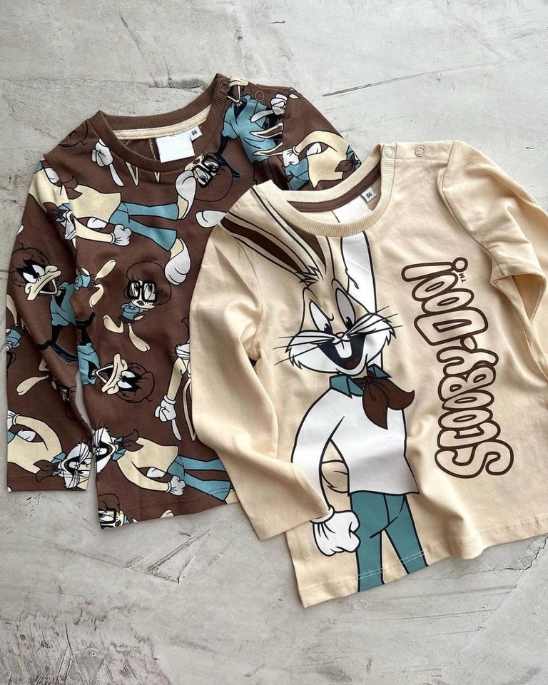 Kit 2 Blusas Manga Longa Pernalonga - 1