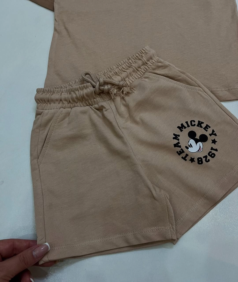 Conjunto verão Mickey Bege - 8