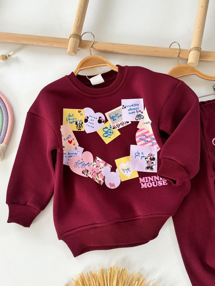 Conjunto de inverno Minnie vinho - 3