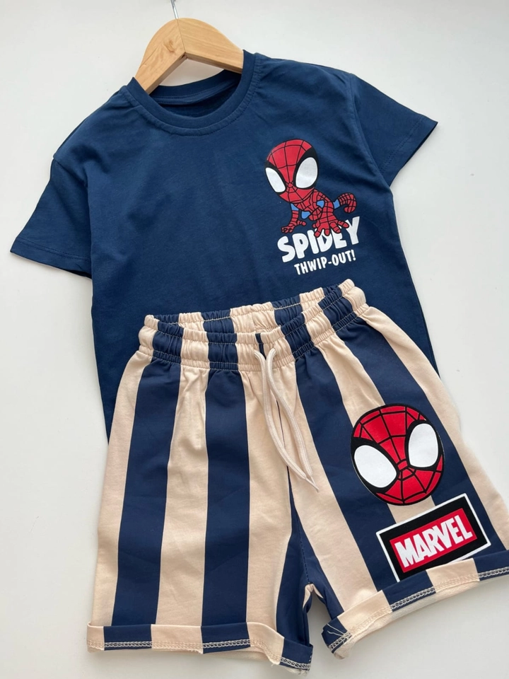 Conjunto de verão homem aranha blue - 3