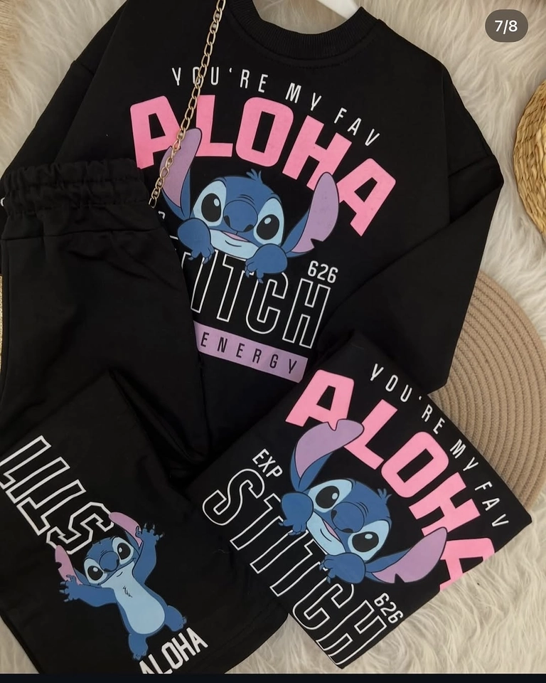 Conjunto Moletom Stitch Black  - 3