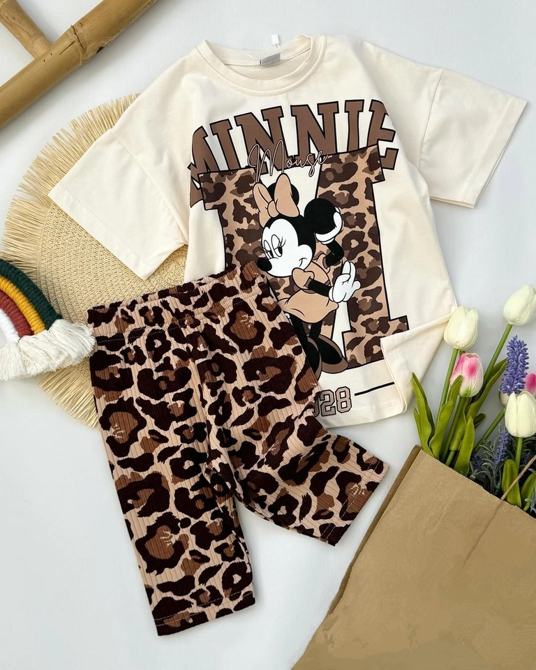 Conjunto de verão Minnie onça  - 1