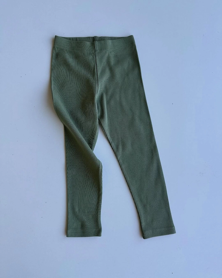 Kit 5 calças legging canelada - 2