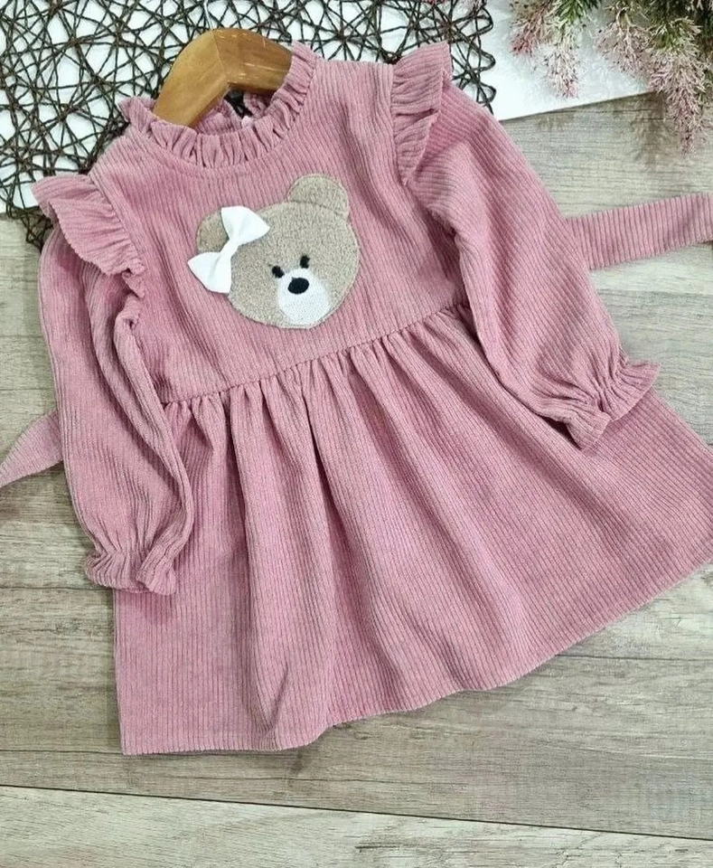 Vestido Ursinho Rosa  - 1