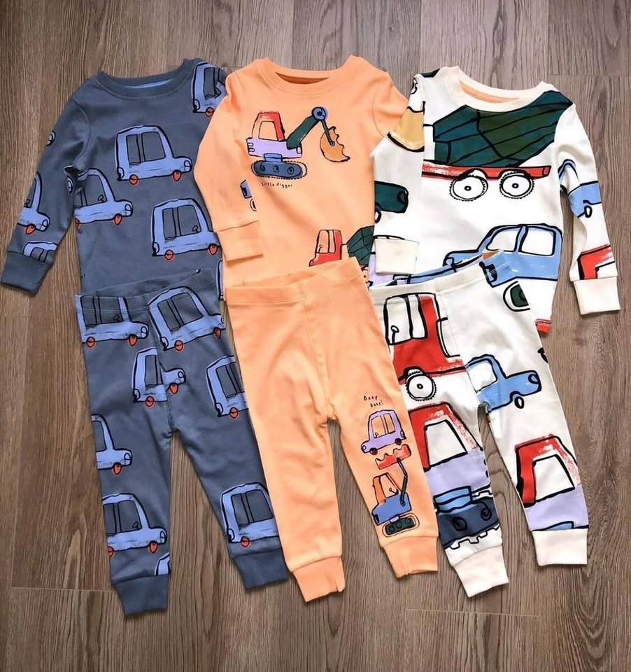 Kit 3 Pijamas Manga Longa Carros - 1
