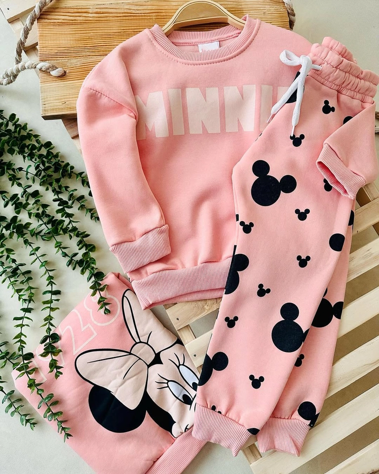 Conjunto moletom Mickey rosinha  - 1