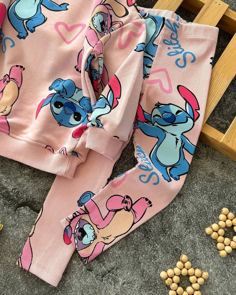 Conjunto Inverno Stitch rosa - 3