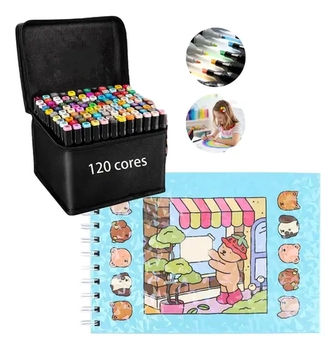 Livro Bob Gude  + kit 120 Canetinhas 