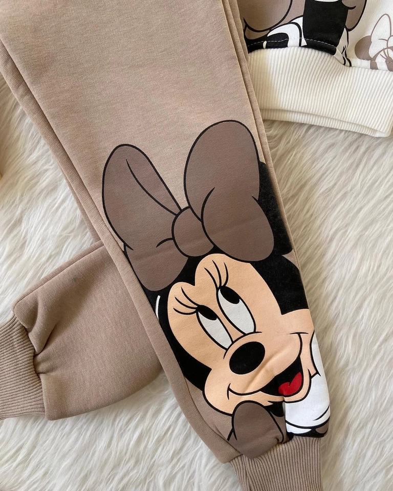 Conjunto moletom Minnie bege - 4
