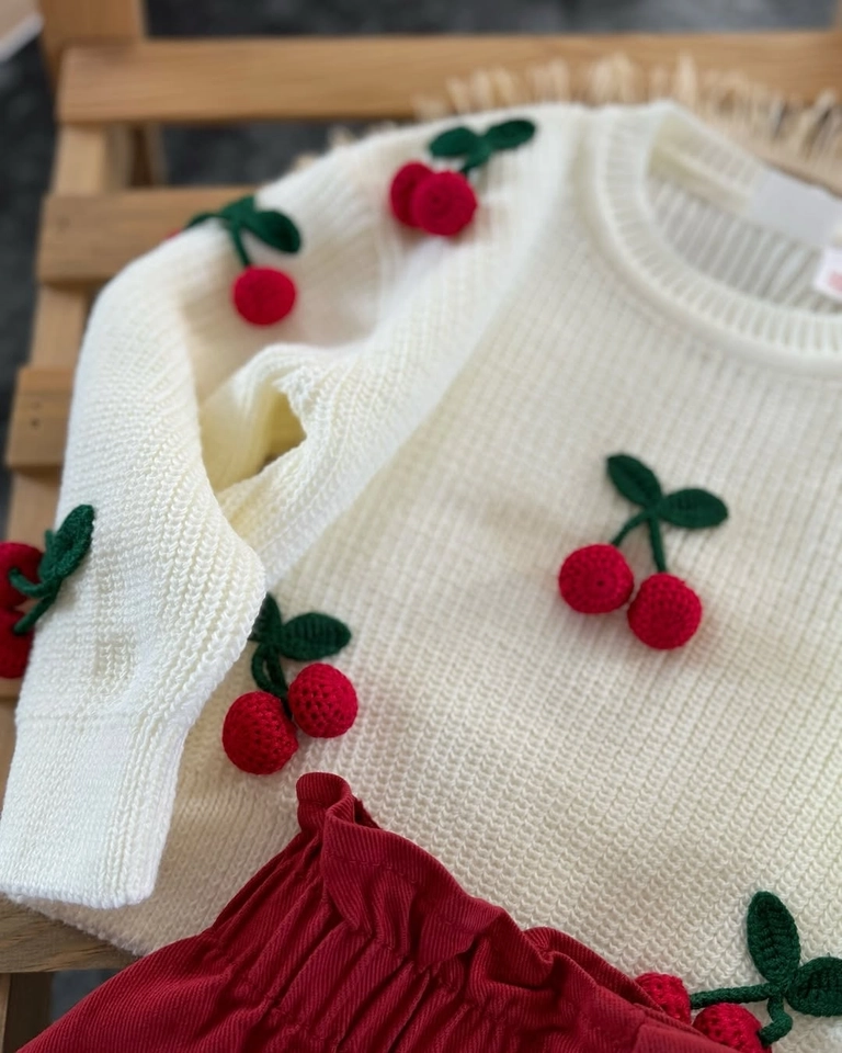 Conjunto Tricot Cereja - 4