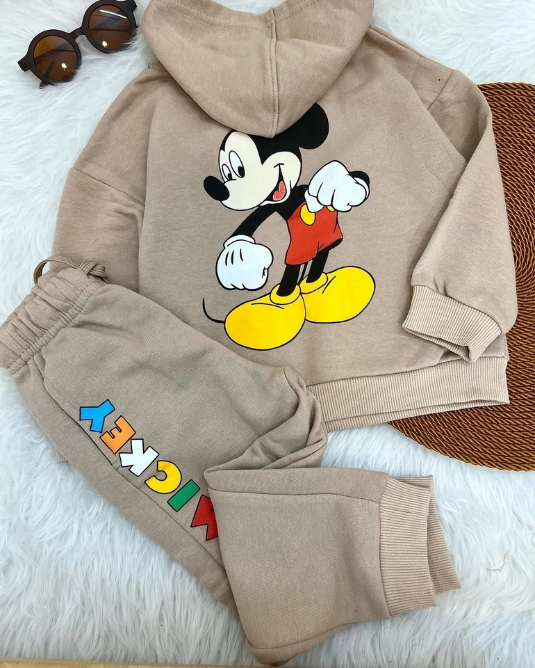 Conjunto Moletom Mickey Bege - 2