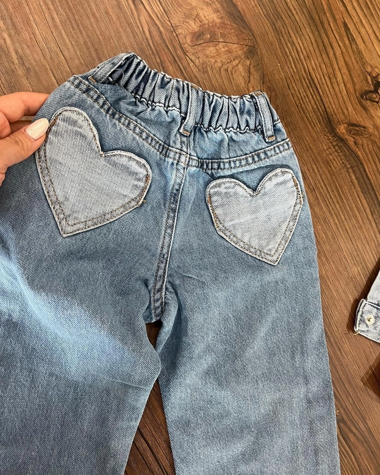 Conjunto Jeans Coração  - 5