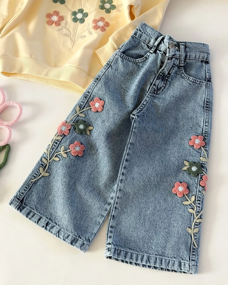 Conjunto inverno flor bordada  - 3