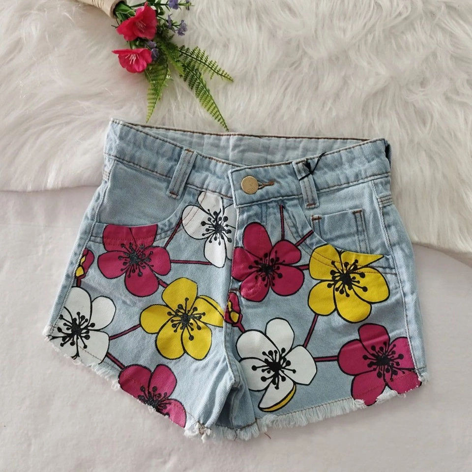 Short Jeans flores - 1