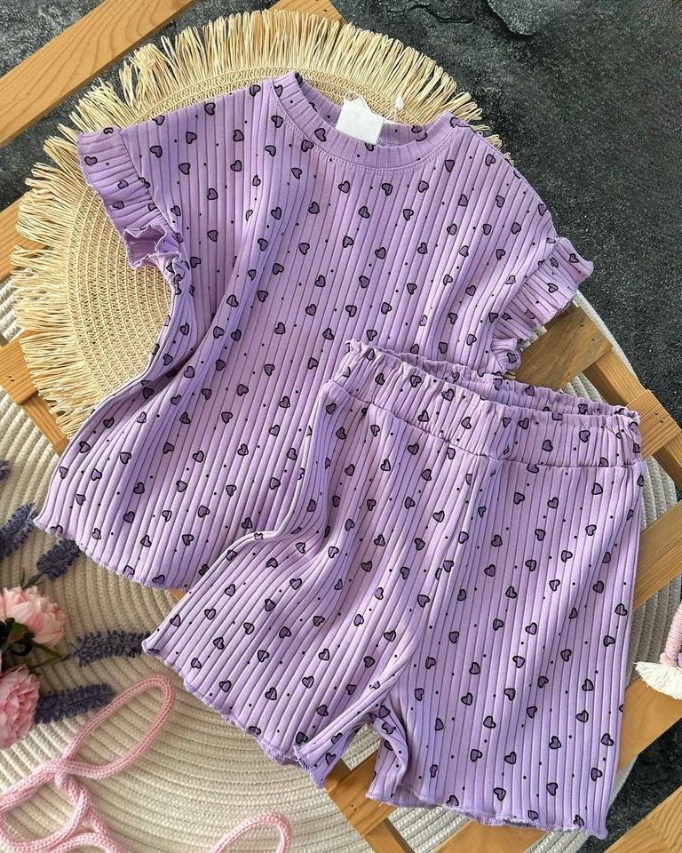 Conjunto de verão canelado  - 2