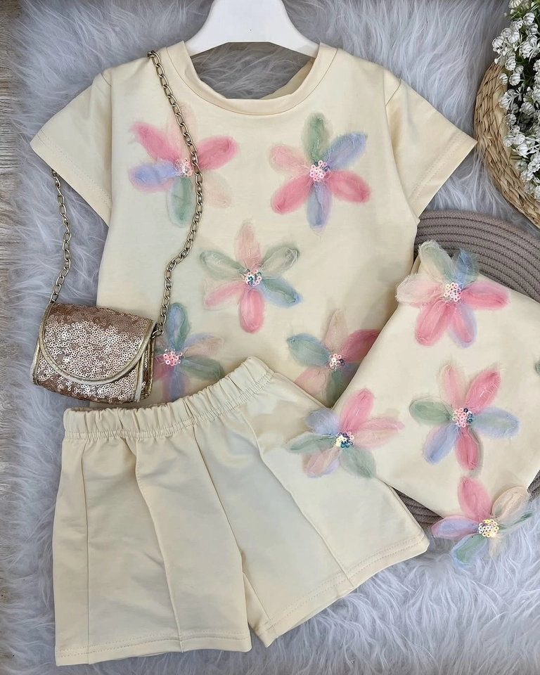 Conjunto Flor de Aquarela  - 4