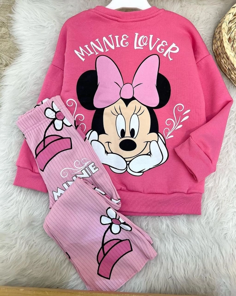Conjunto Moletom Minnie Rosa Love  - 3