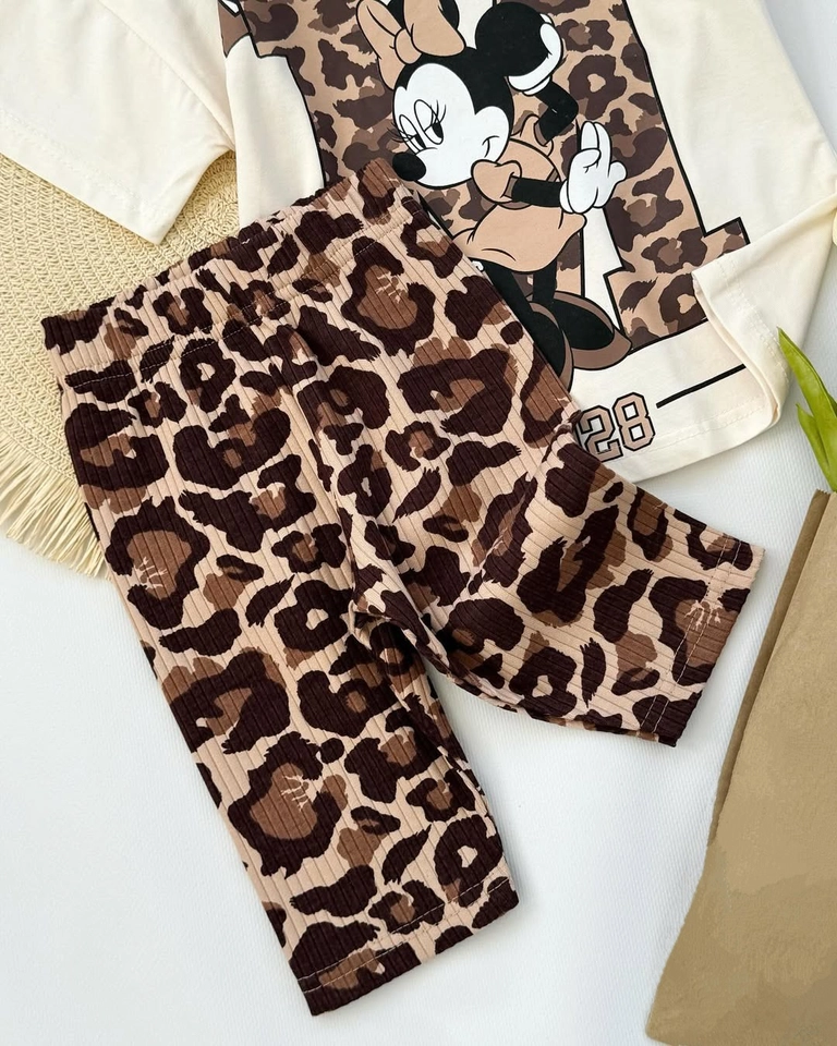 Conjunto de verão Minnie onça  - 2