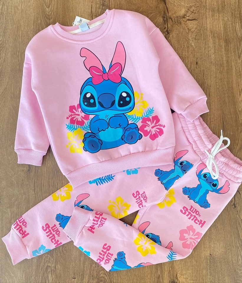 Conjunto Stitch Rosa - 1