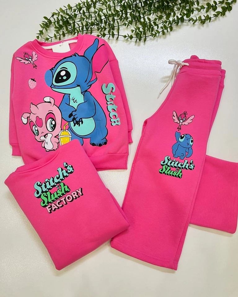 Conjunto Moletom Stitch Pink - 1